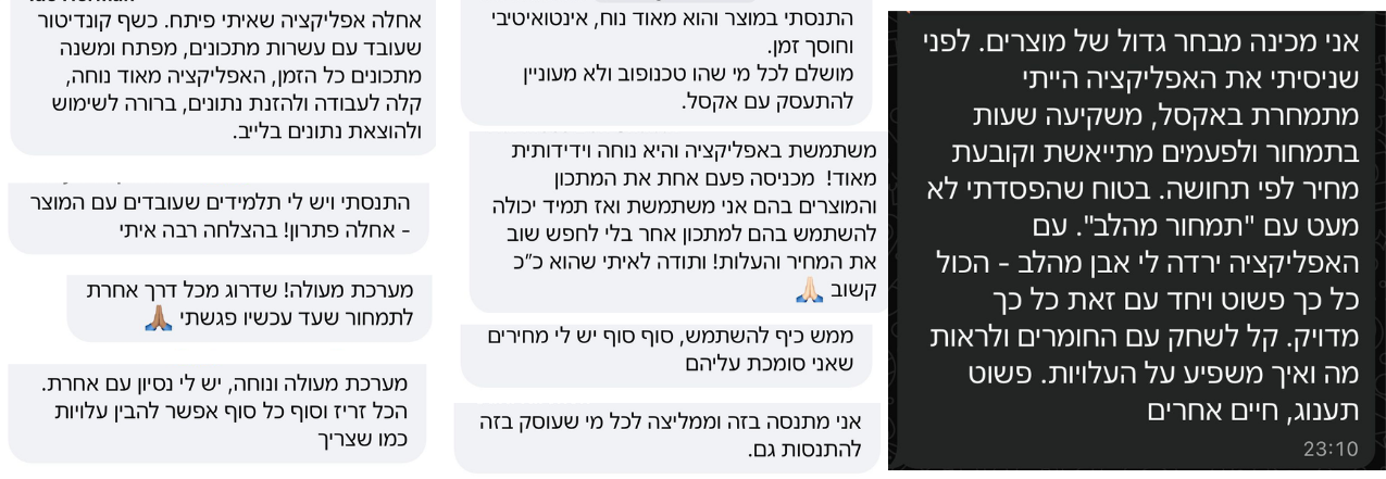 המלצות משתמשים